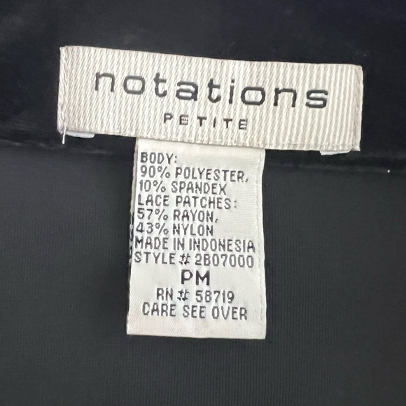 Notations Petite Women’s Velvet Velour Matching Set Blazer and Top Size PM - Picture 4 of 11